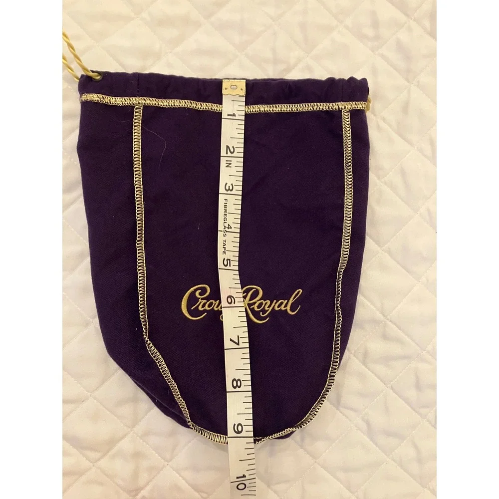 Crown Royal Bags Lot‎ 5 Purple Gold Red Trim Drawstring Craft Sewing Waiter